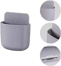 Wall Storage Plastic Wall Shelf&nbsp;(Pack of 4, Multicolor) - Mobile Holder Plastic Utility Container-thumb1