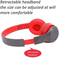 P47 Wireless Headphone Bluetooth With Mic  FM Function Wired, Bluetooth Headset&nbsp;&nbsp;(Red, On the Ear)-thumb3