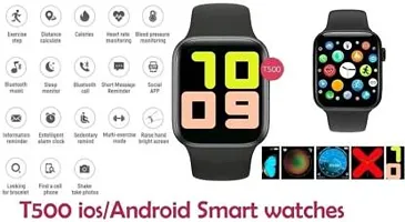 T500 Smart Watch Smartwatch&nbsp;&nbsp;(Black Strap, Medium)-thumb1