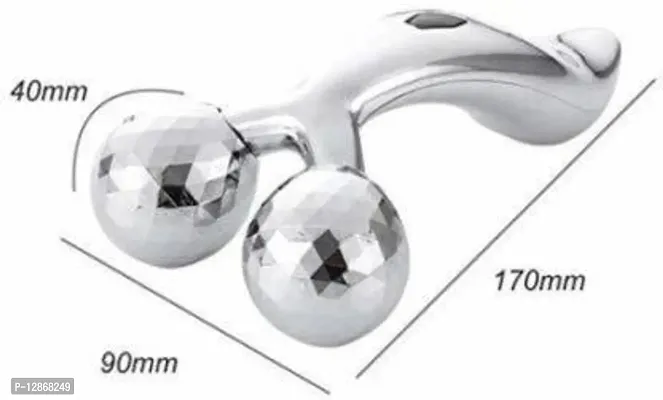 3D Face Roller Ball Massager Face Massager&nbsp;(Silver)-thumb4