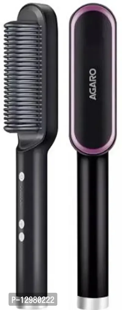 Hair Straightening Comb, Fast Heating, Ionic Technology, 5 Heat Settings, Black Hair Straightener Brush&nbsp;&nbsp;-thumb0