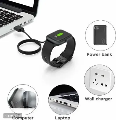 W26 Cable,Watch Charger Magnetic 2 pin,Watch Charger,W26+ 0.15 m Magnetic Charging Cable&nbsp;&nbsp;(Compatible with Smart Watch, Black, One Cable)-thumb2
