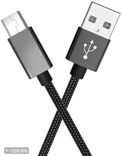 Micro USB Type Sync and Charging Data Cable 1 m Micro USB Cable&nbsp;(Compatible with Mobile, Tablet, Black, One Cable)
