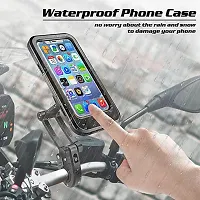 Waterproof Bike Mobile Mount Adjustable Holder for Bike Handlebars, 360&deg; Adjustable Universal Bike Phone Mount Bike Phone Holder with TPU Touch-Screen-thumb2