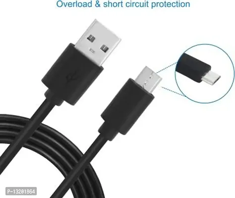 1 Mtr Micro USB Cable&nbsp;(Compatible with Mobiles, Power Banks, Tablets, Media Players, Black, One Cable)-thumb3