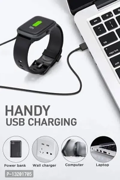 Smartwatch Charging USB Cable for W26+, USB Charging Replacement Cable 0.5 m Magnetic Charging Cable&nbsp;&nbsp;(Compatible with W26 smart watch, W26+ smart watch, Black, One Cable)-thumb0