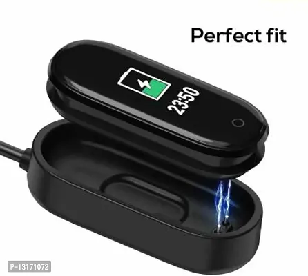 Band 4 USB Charging Data Cradle Dock Cable Charger 0.25 m Power Sharing Cable&nbsp;&nbsp;(Compatible with Mi Band 4, Black, One Cable)-thumb4