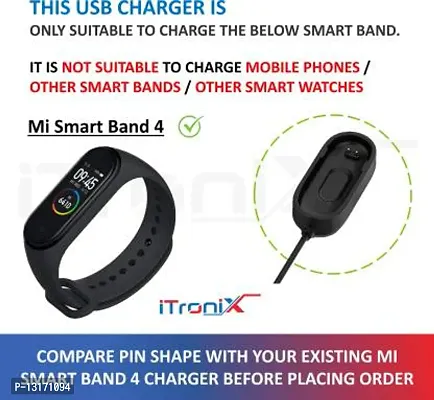 Replacement USB Charger for Smart Band 4 0.2 m Power Sharing Cable&nbsp;&nbsp;(Compatible with Mi Band 4, Black, One Cable)-thumb2
