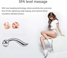 3D Face Roller Ball Massager V Line Firming Tool for Men Women Skin Tightening Shaping Massager (Silver) - 1 Pc-thumb1