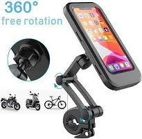 Waterproof Mobile Phone Holder 360 Rotation Motorcycle Phone Case Universal Bicycle Handle bar Phone Mount with Sensitive Touch Screen Fit Below 7.2 Smartphone Bike Mobile Holder&nbsp;&nbsp;(Black)-thumb2