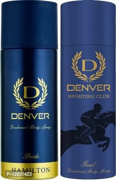 Denver Pride and Goal Combo Deodorant Spray - For Men&nbsp;&nbsp;(330 ml, Pack of 2)-thumb0