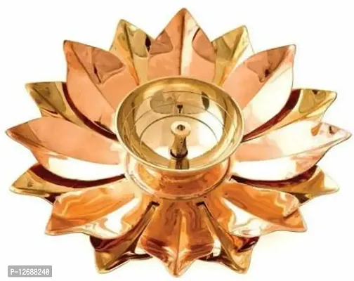 Brass, Copper Table Diya (Height: 1.5 inch) : Copper Brass Diya 201-thumb0