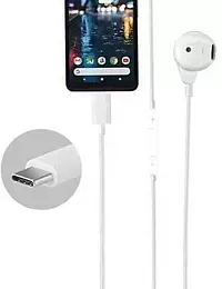 Type-C Wired Earphone with Sweat-Proof for Smartphones Wired Headset&nbsp;&nbsp;(White, In the Ear)-thumb1