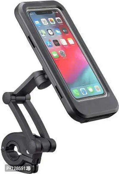 Waterproof Mobile Phone Holder 360 Rotation Motorcycle Phone Case Universal Bicycle Handle bar Phone Mount with Sensitive Touch Screen Fit Below 7.2 Smartphone Bike Mobile Holder&nbsp;&nbsp;(Black)-thumb0