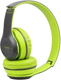 P47 NOISE CANCELLING WIRELESS OVER THE EAR 3D BASS EARPHONE Bluetooth Headset&nbsp;&nbsp;(Green, In the Ear)-thumb1