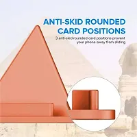 Portable Pyramid Shape Mobile Stand Mobile Holder (Three-Sided Triangle Desktop Mobile Stand)-thumb3