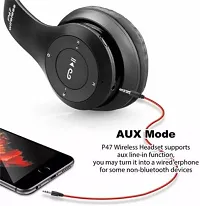 P47 Foldable Wireless Headphone Sports Headphone with Mic Bluetooth, Wired Headset&nbsp;&nbsp;(Black, On the Ear)-thumb3