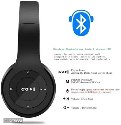 P47 Wireless Bluetooth Portable Sports Headphone Bluetooth Headset&nbsp;&nbsp;(Black, On the Ear)-thumb0