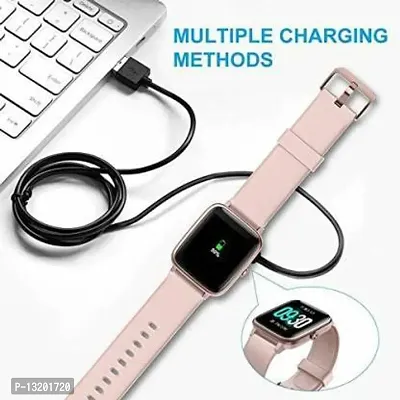 2 Pin Magnetic Charging Cable for Smartwatch 0.5 m Magnetic Charging Cable&nbsp;&nbsp;(Compatible with Smartwatch, W26, W26+, Black, One Cable)-thumb0