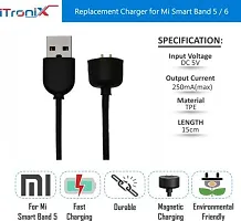 Replacement USB Charger 0.25 m Magnetic Charging Cable&nbsp;&nbsp;(Compatible with Mi Smart Band 5 / Mi Smart Band 6, Black, One Cable)-thumb3