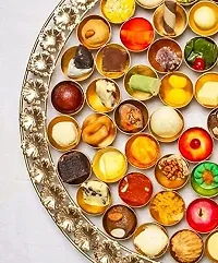 56 Bhog Thali for offering Sweets to Diety thali for Pooja Pooja thali Pooja thali Set for Home mandir Pooja thali Decorative Size 20nchChhappan Bhog Thaal 204-thumb1