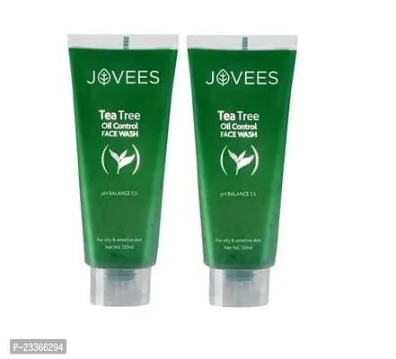 Jovees Tea Tree Oil Control Face Wash pH5.5 - Pack of 2 (120 ml X 2 = 240 ml)