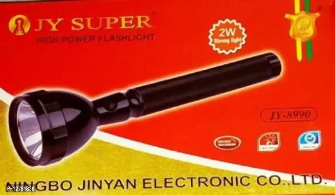 JY-8990 SUPER BRIGHT LED TORCH Torch&nbsp;&nbsp;(Black, 5 cm, Rechargeable)_Torch J823-thumb0
