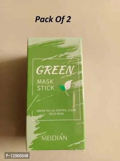 Green Tea Mud Mask Deep Cleaning Oil Control Moisturizing Hydrating Skin Rotating Cream Mask Stick (Pack Of 2)