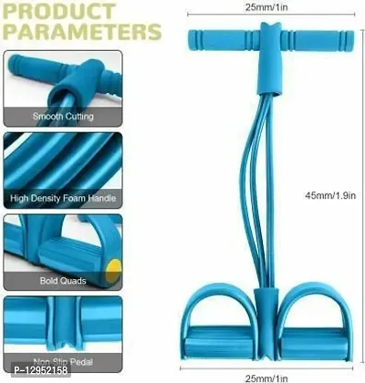 Rubber Pull Rope Exerciser Body Trimmer Ab Exerciser (Blue)