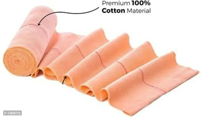 Cotton Crepe Bandage Roll - Sports Wrist Wrap Straps - with Bandage Clips (10 cm X 4 Mtr)-thumb2