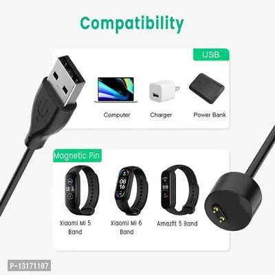 USB Charger Cable for Xiaomi MI Band 5(Black) Fitness Band (Black, Pack of 1) 0.15 m Micro USB Cable (Compatible with Fitness band, Black) 0.2 m Power Sharing Cable&nbsp;&nbsp;(Compatible with wrist watch, Black)-thumb4