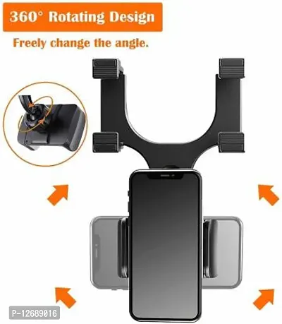 Car Mobile Holder For Windshield&nbsp;(Black) - Rear View Mirror Mount Mobile Holder Stand-thumb4