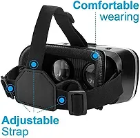 Virtual Reality Headset for 3D Video Movies, Gaming Headset Compatible with All Smartphones (Black)_SCVR1BX325-thumb1