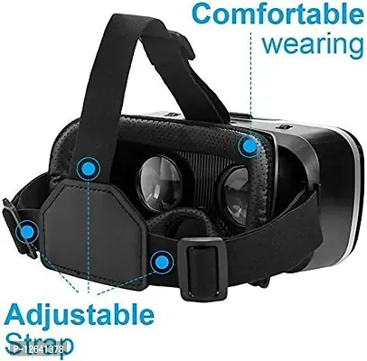 Virtual Reality Headset for 3D Video Movies, Gaming Headset Compatible with All Smartphones (Black)_SCVR1BX325-thumb2