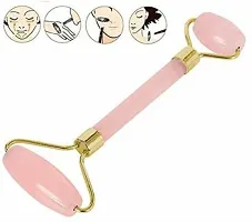 Quartz Massage Roller | Double head Pink Gua Sha Face Anti Wrinkle Anti Aging Beauty Stone Roller Guasha Tool for Facial Therapy |Massage Tool for Women Massage Gua Sha Tool Combo Massager&nbsp;&nbsp;(Pink)-thumb3
