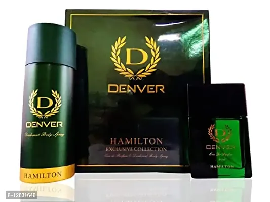 Denver Gift Pack Hamilton Exculsive Collection Eau De Perfume - 60 ML And DeoDorant Body Spray - 165 ML