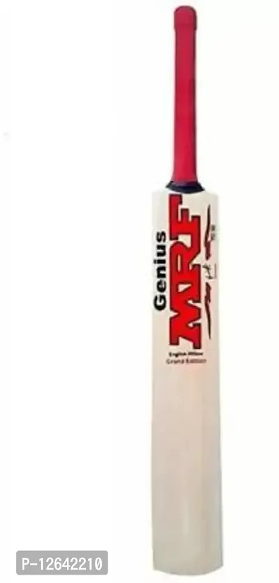 MRF Genius Cricket Bat Poplar Willow Cricket Bat Poplar Willow Cricket Bat, Size-Full (Suitable For Tennis Ball Only)-thumb0