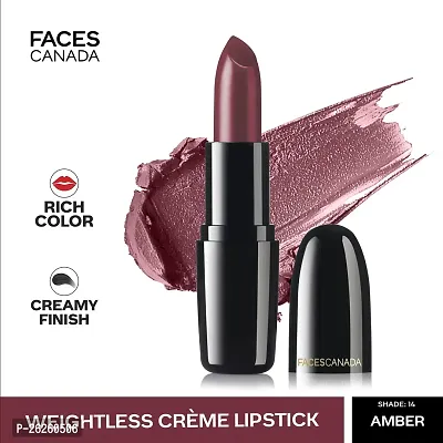 FACES CANADA Weightless Creme Hydrating Lipstick with Almond Oil (Amber 14, 4 g)-thumb0