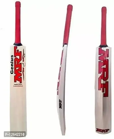 MRF Genius Cricket Bat Poplar Willow Cricket Bat Poplar Willow Cricket Bat, Size-Full (Suitable For Tennis Ball Only)-thumb3