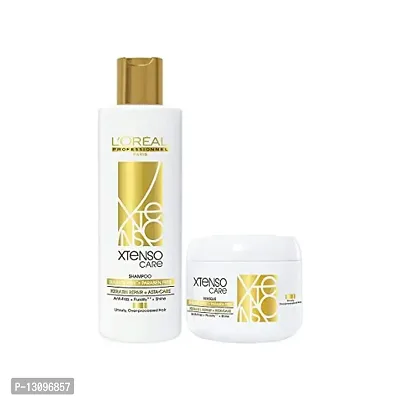 L&rsquo;Or&eacute;al Professionnel Xtenso Care Sulfate-free* Shampoo 250ml and Hair Masque 200ml Combo for All Hair Types (Pack of 2)-thumb0