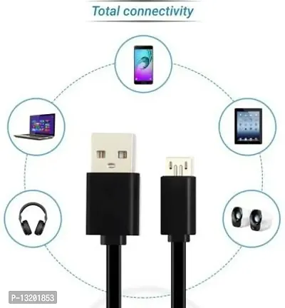 1 Mtr Micro USB Cable&nbsp;(Compatible with Asus Zenfone Max Pro M1, Asus Zenfone Max Pro M2, Black, One Cable)-thumb3