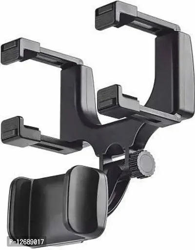 Car Mobile Holder For Windshield&nbsp;(Black) - Rear View Mirror Mount Mobile Holder Stand-thumb4