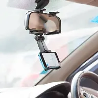 Car Mobile Holder For Windshield&nbsp;(Black) - Rear View Mirror Mount Mobile Holder Stand-thumb1