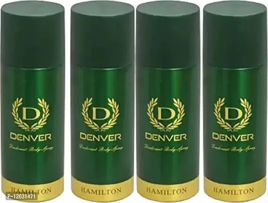 Denver 4 Hamilton Deodorant Spray - For Men (660 ml, Pack of 4)-thumb0