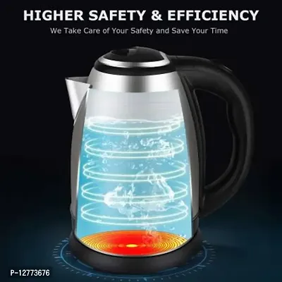 Electric Kettle Stainless Steel Water Heater Boiler with Fast Boil_K33-thumb2
