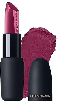 FACES CANADA Weightless Matte Hydrating Lipstick with Almond Oil (Hot Plum 24, 4.5 g)-thumb1