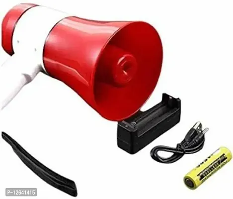 Megaphone PA Bullhorn - Built-in Siren - 20 Watt Adjustable Volume Control with Recorder USB and Memory Card Input for Announcing; Talk; Record; Play; Siren; Music with Battery and Charger Outdoor PA System&nbsp;&nbsp;(20 W)_MP108-MegaPhone28