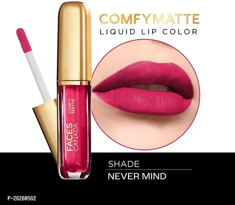 FACES CANADA COMFY MATTE LIP COLOR WITH NATURAL OILS NEVER MIND (05) (light pink, 3 ml)-thumb2