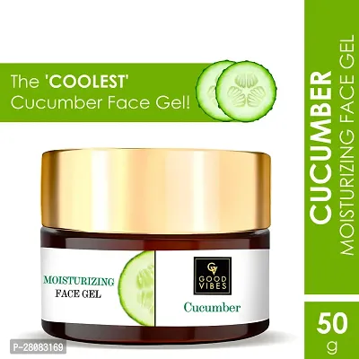 Good Vibes Cucumber Face Gel 50 g, Skin Hydrating Soothing Light Weight Formula, Helps Reduce Redness, Puffiness  Blemishes for All Skin Types