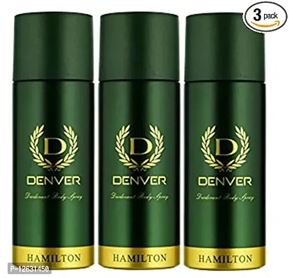 Denver Hamilton Deo Body Spray for Men, 165ml (Pack of 3)-thumb0